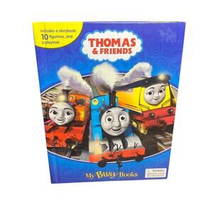 Thomas and Friends My Busy Books Set Storybook‎ Playmat 6 Train Figures